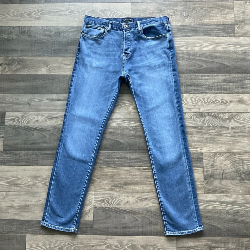 34x32 Lucky Brand 1 Auth. Skinny Button Fly Jeans Men’s Blue Stretch